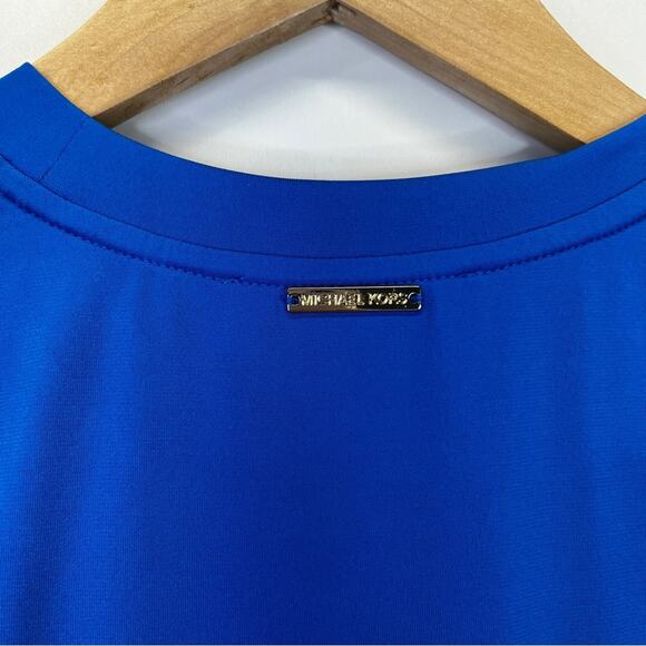 MICHAEL Michael Kors Ring Trip Twist Front blouse grecian blue - PXS - Picture 7 of 10